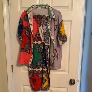 Colorful Patterned Two-Piece Set